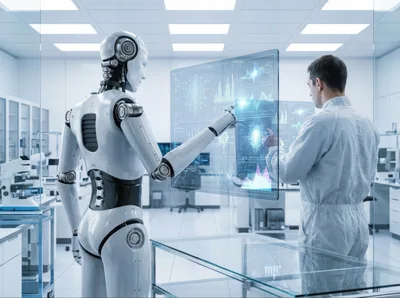Human Scientist and Robot Collaborating on Digital Data