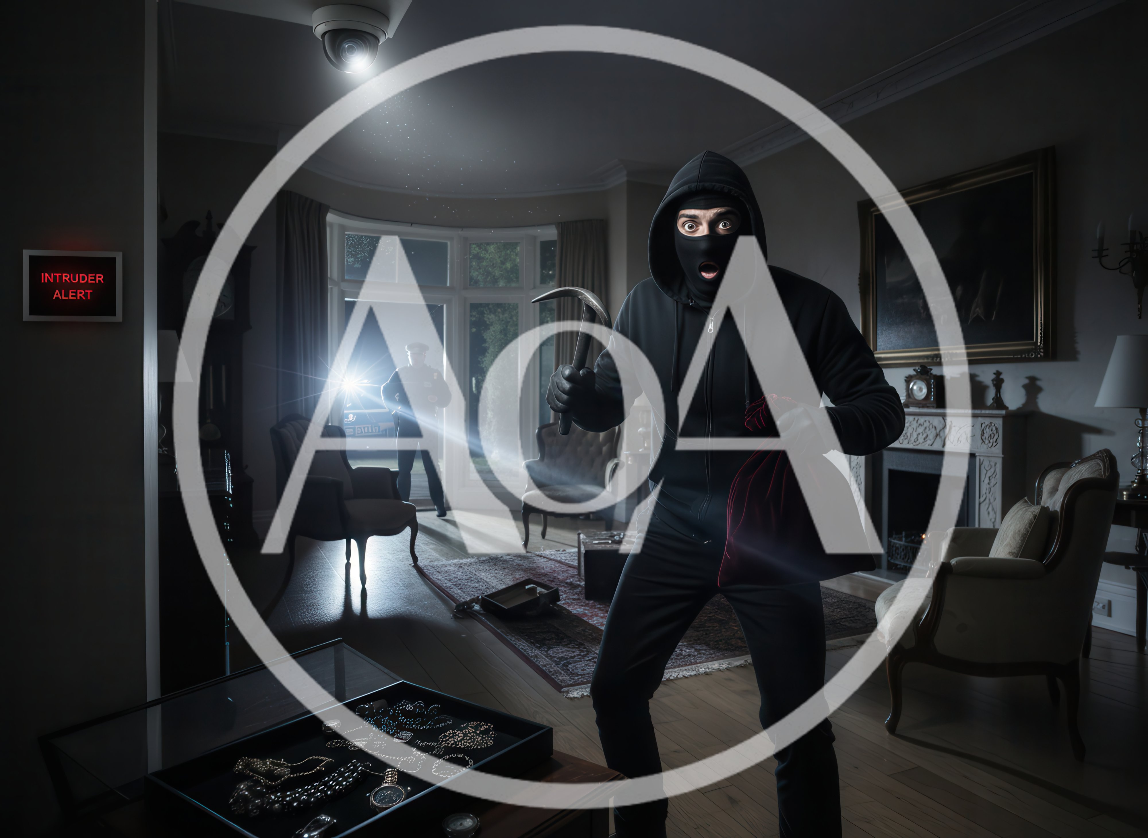Burglar Caught In The Act By Police Officer
