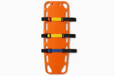 Orange Medical Spine Board With Safety Straps