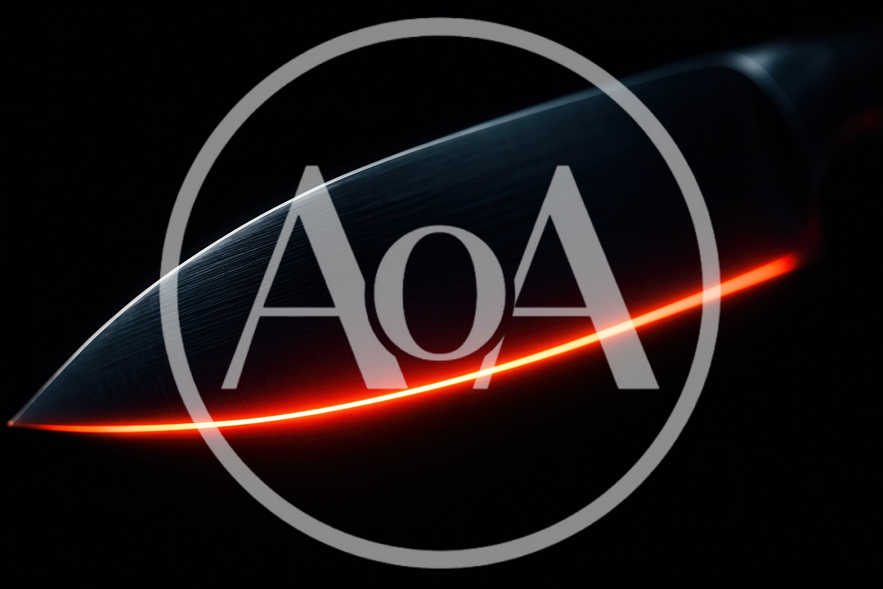 Glowing Red Edge Of A Sharp Metal Knife