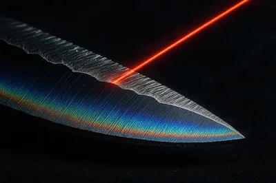 Laser Cutting A Textured Metal Knife Blade