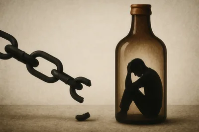 Conceptual Illustration Of Addiction And Mental Confinement