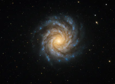 Spiral Galaxy NGC 4911 in Coma Cluster