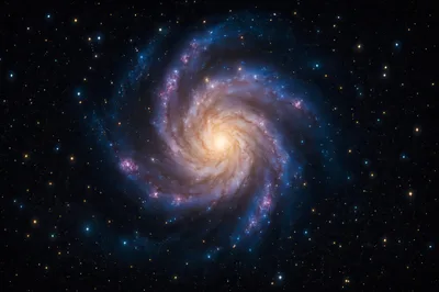 Stunning Spiral Galaxy In Deep Space