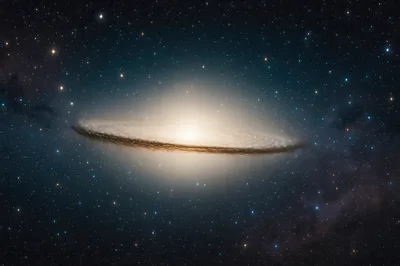 Sombrero Galaxy Spiral Galaxy In Deep Space