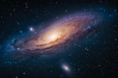 Andromeda Galaxy Spiral Structure In Deep Space