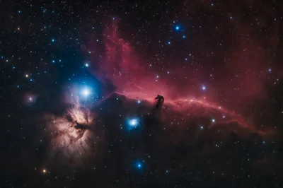 Horsehead Nebula and Flame Nebula in Orion