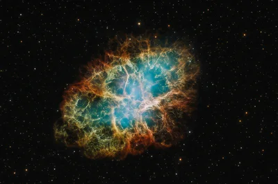 The Crab Nebula Supernova Remnant In Deep Space