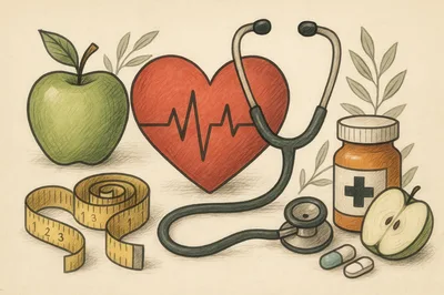 Hand Drawn Healthcare And Wellness Concept Illustration