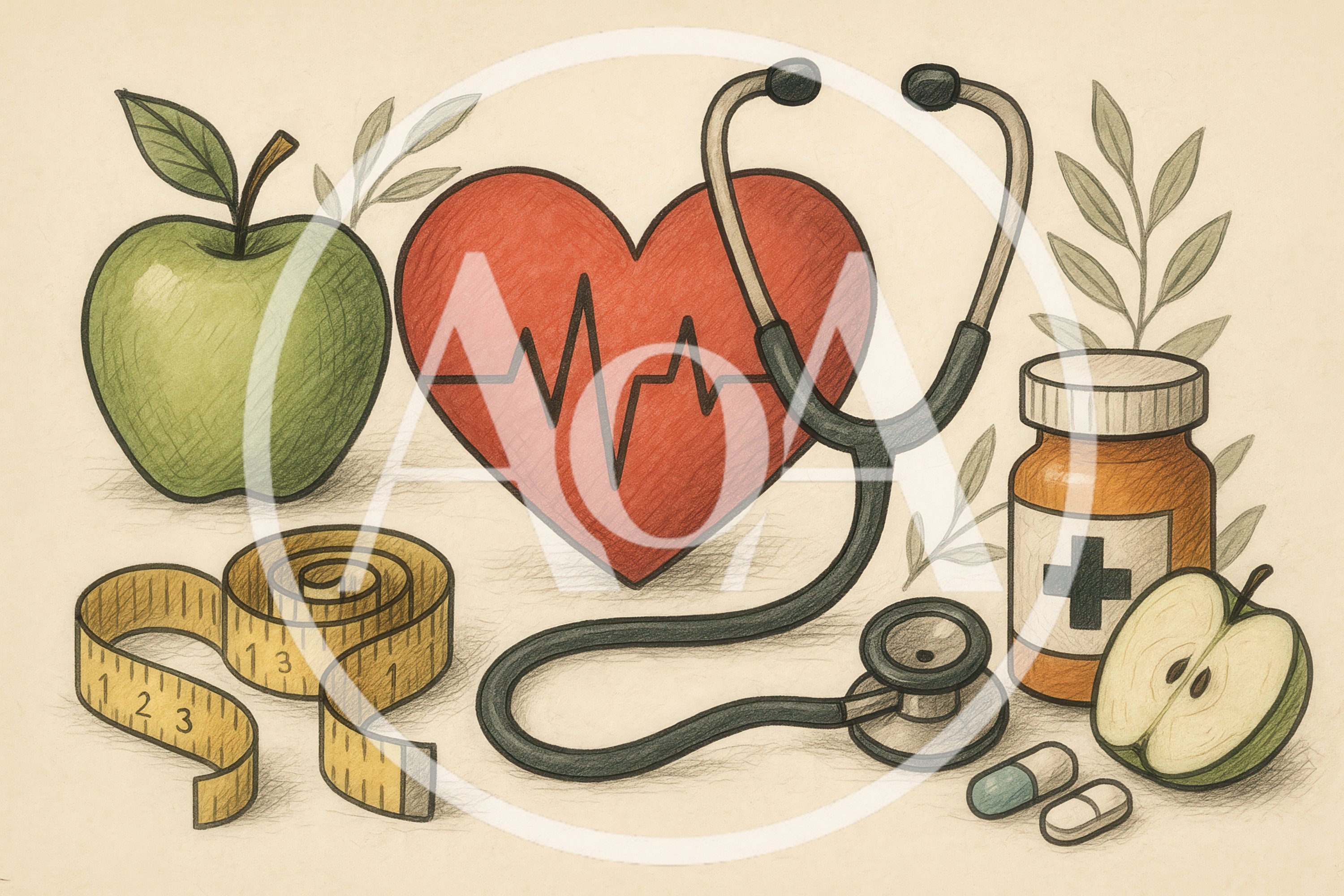 Hand Drawn Healthcare And Wellness Concept Illustration