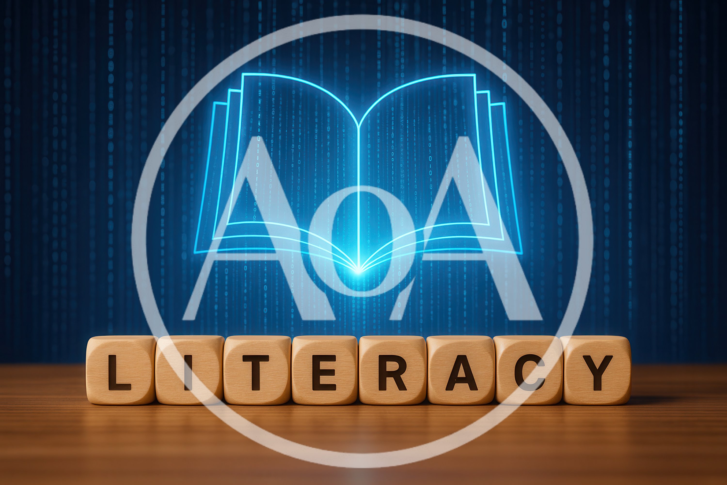 Digital Literacy Concept With Glowing Book Icon