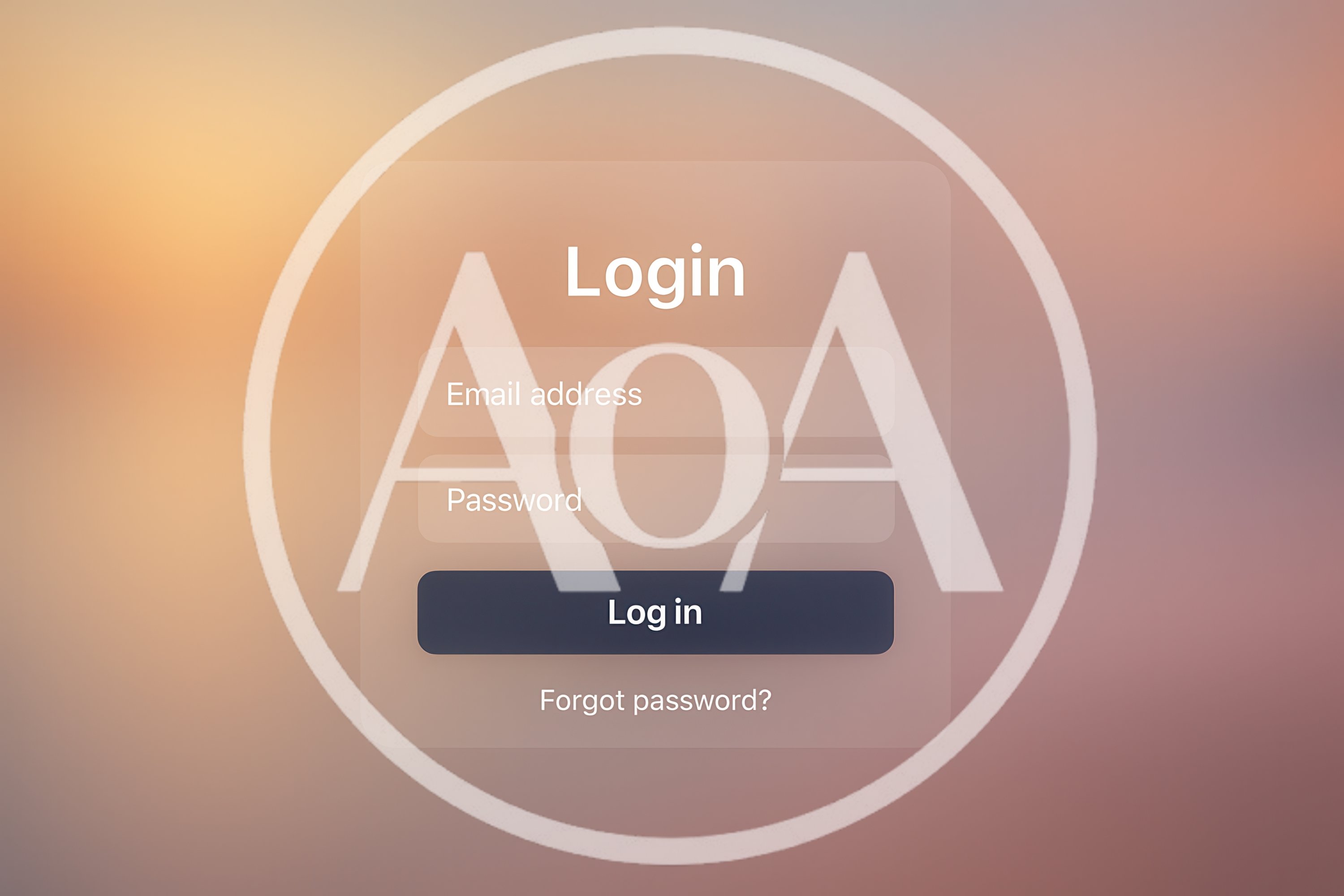 Minimalist Glassmorphism Login Screen Interface Design