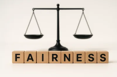 Wooden Blocks Spelling Fairness With A Balance Scale