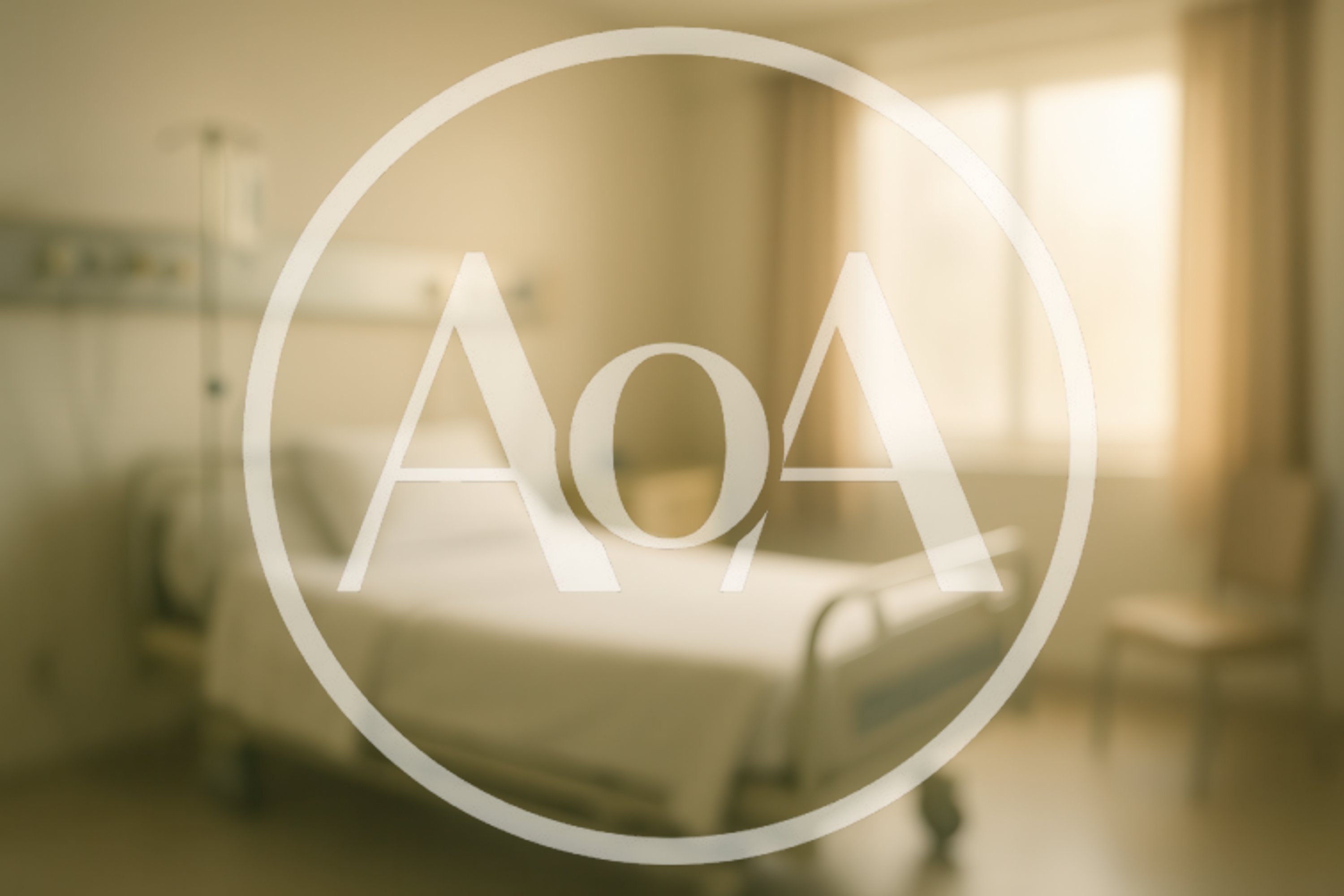 Blurred Hospital Room With Empty Patient Bed