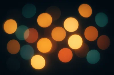 Abstract Bokeh Background With Colorful Glowing Light Orbs