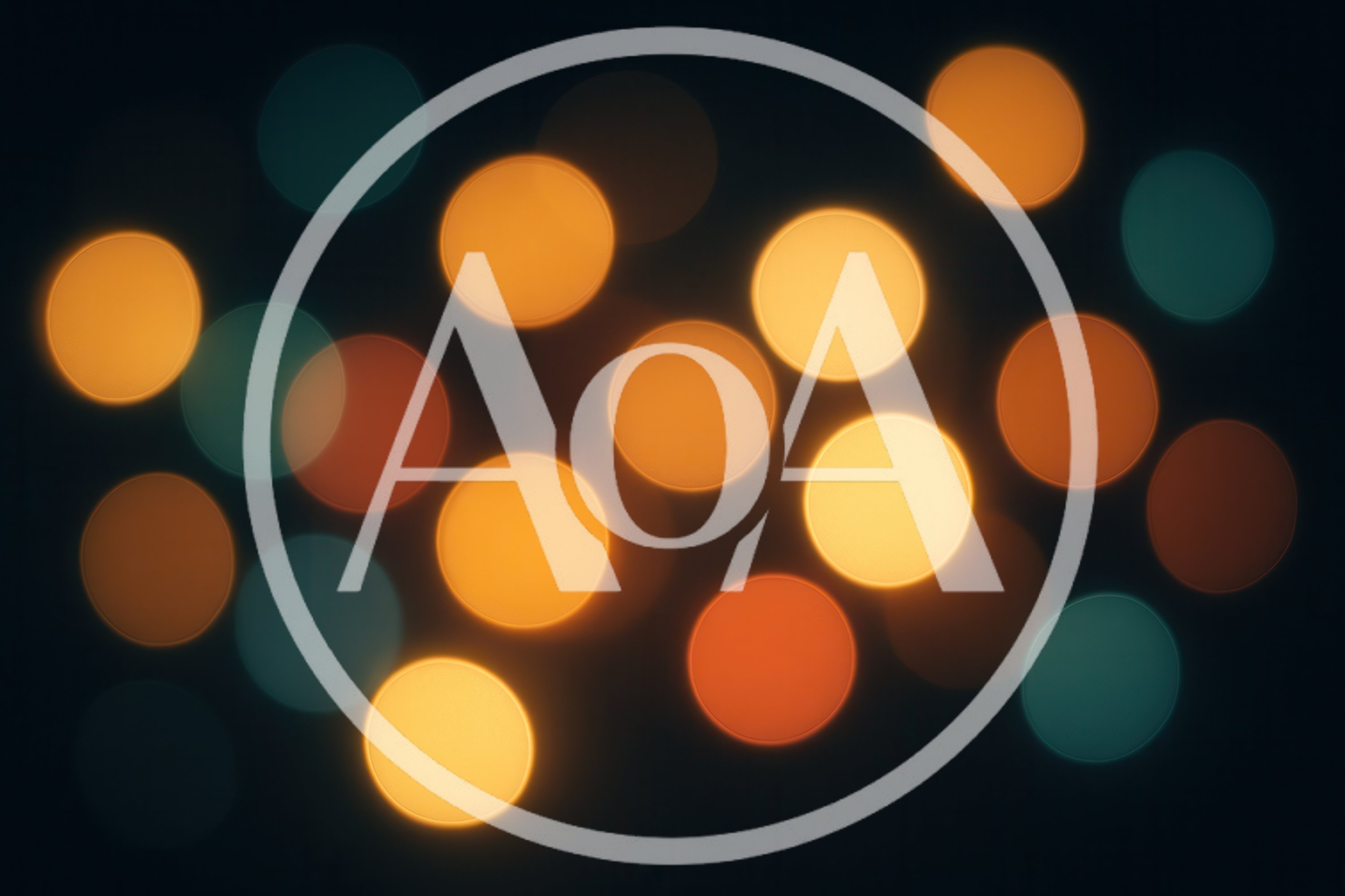 Abstract Bokeh Background With Colorful Glowing Light Orbs