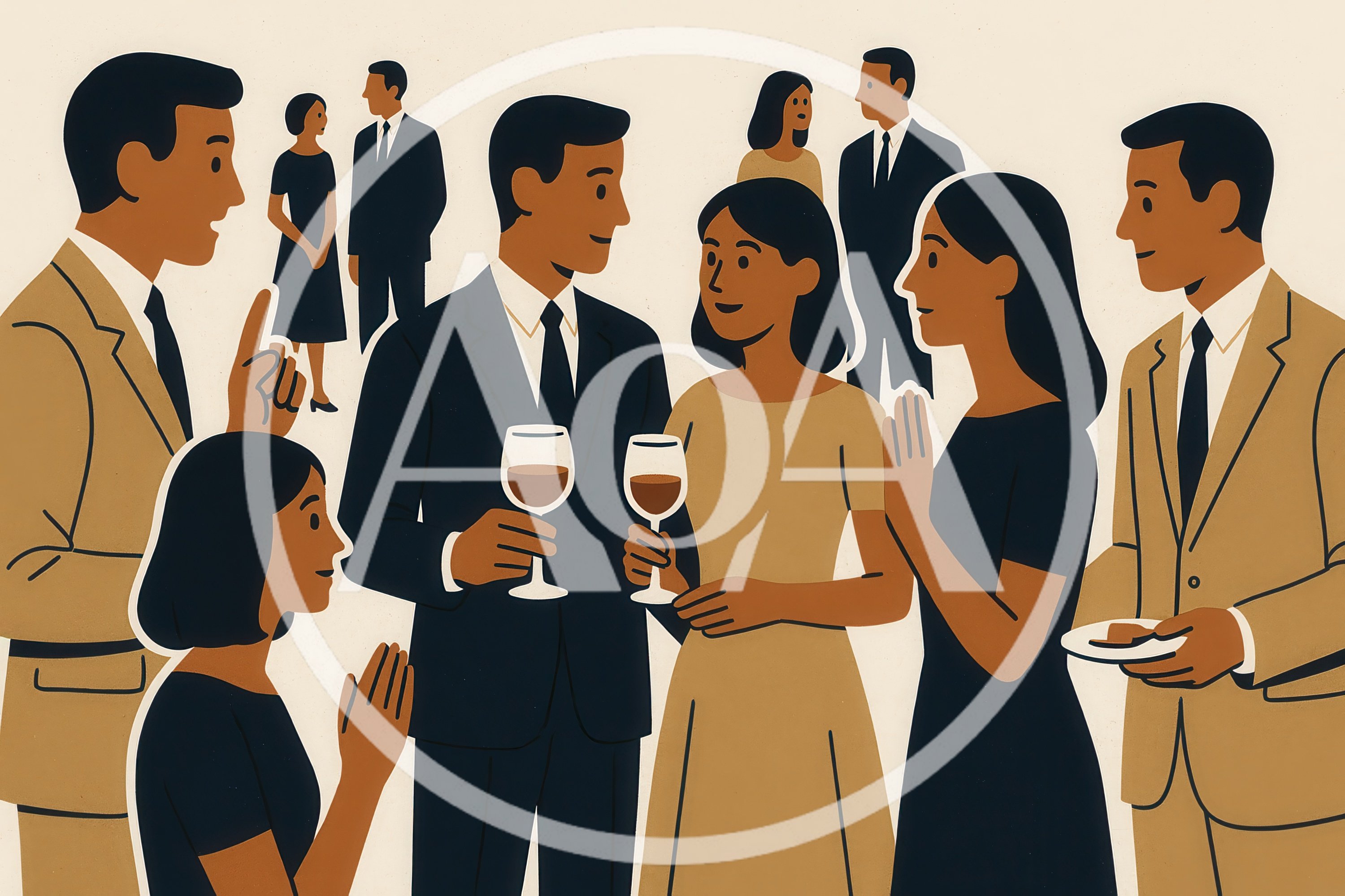 Business Professionals Networking at a Cocktail Party