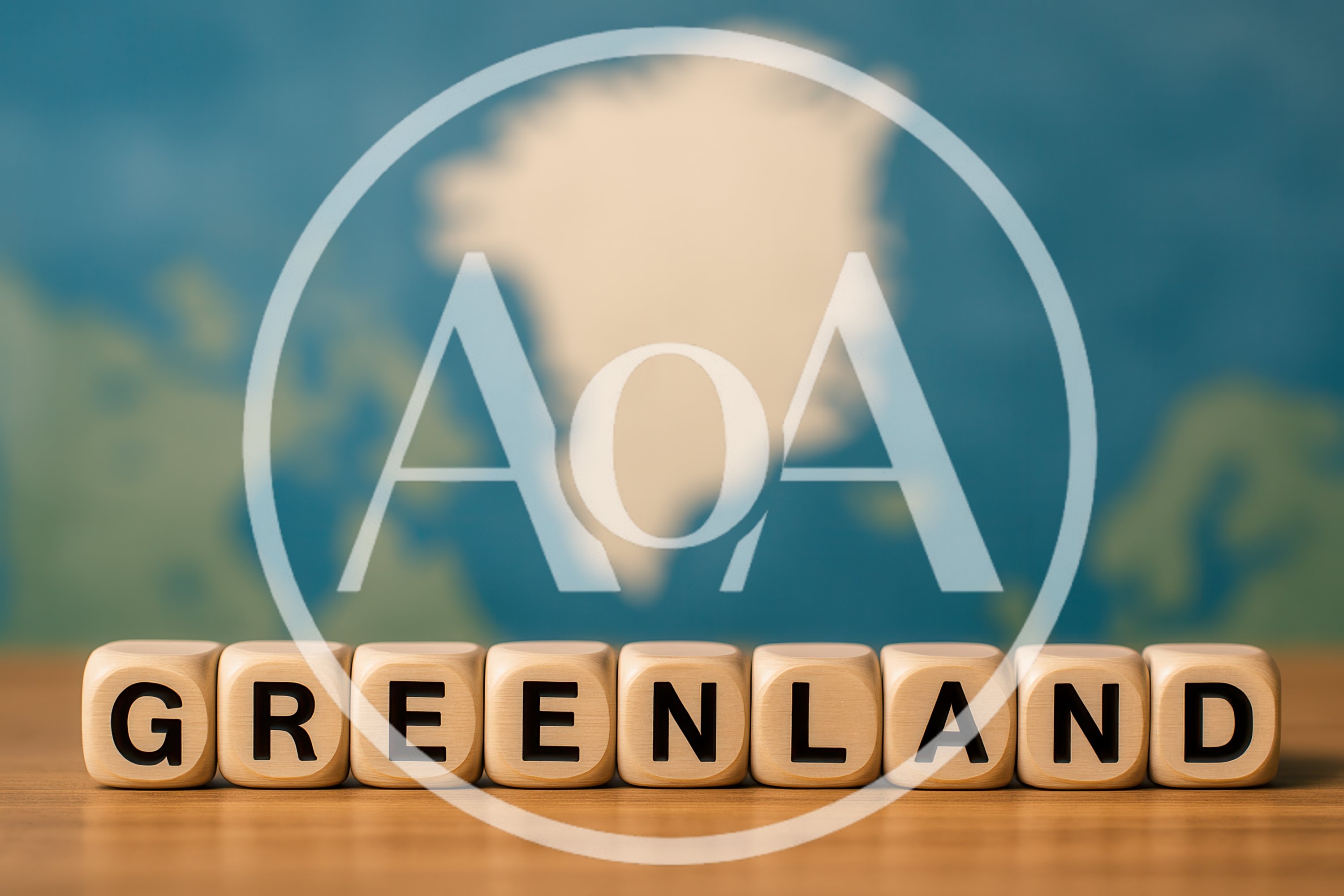 Wooden Alphabet Blocks Spelling Greenland On A Wooden Surface