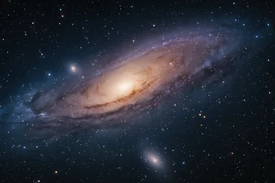 Andromeda Galaxy Spiral Structure In Deep Space