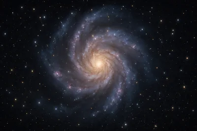 Spiral Galaxy NGC 6946 In Deep Space