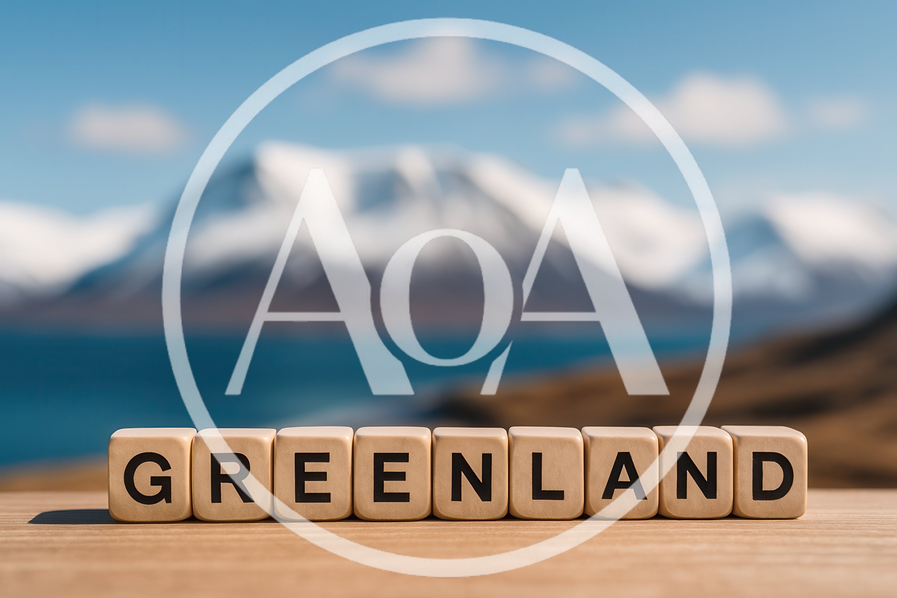 Greenland Word Spelled Out With Wooden Blocks
