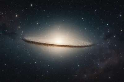 Sombrero Galaxy Spiral Galaxy In Deep Space