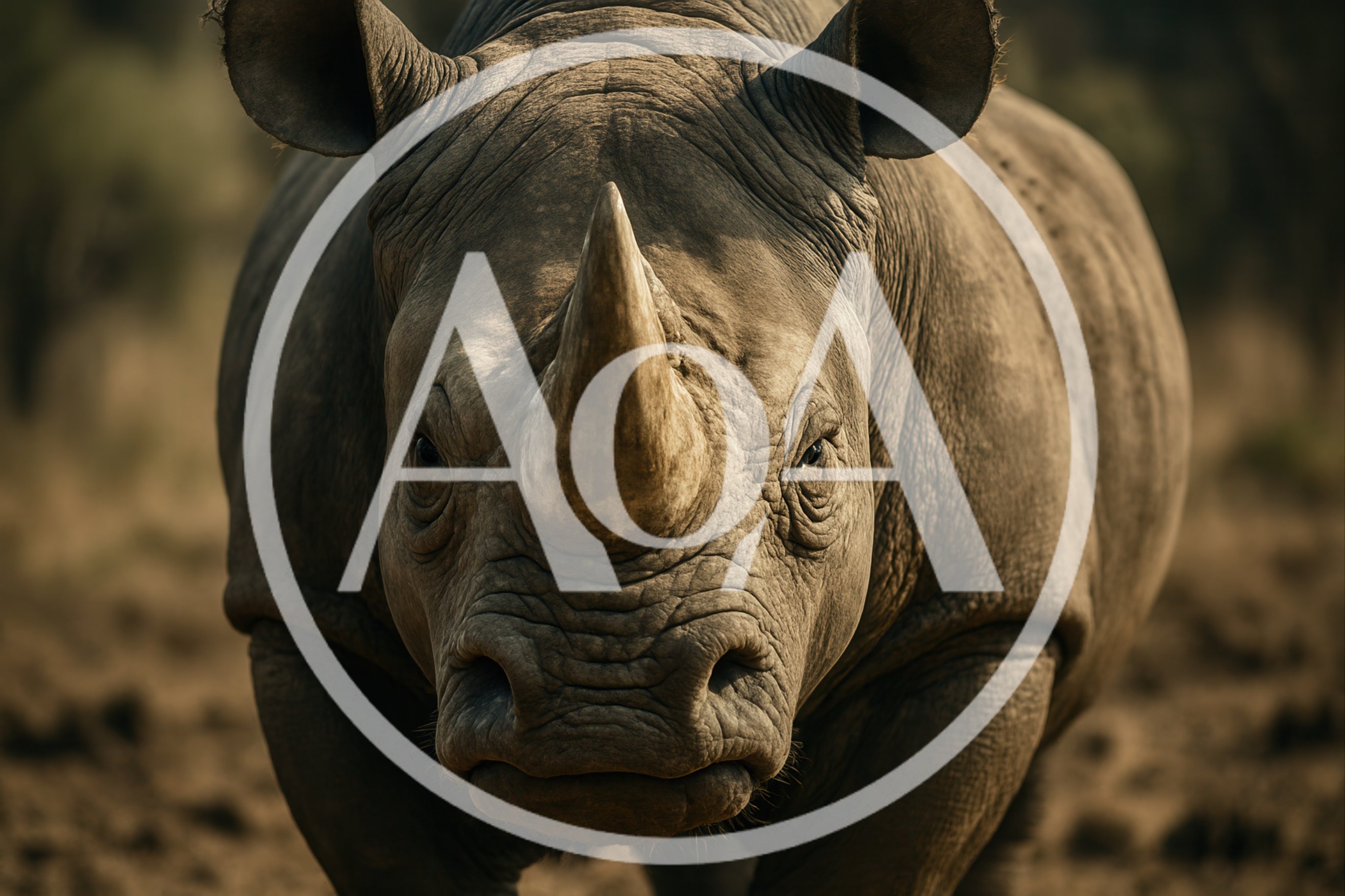 Close Up Portrait Of A Black Rhinoceros