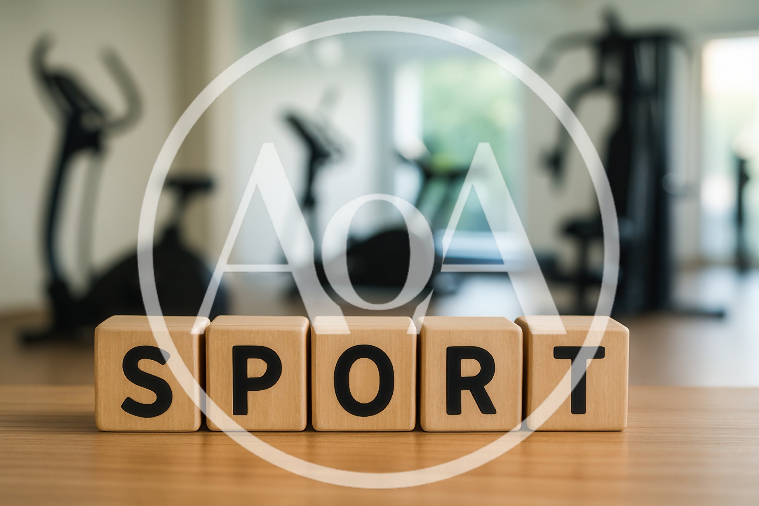 Wooden Blocks Spelling Sport In A Gym
