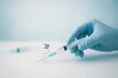 Medical Professional Preparing A Vaccine Injection