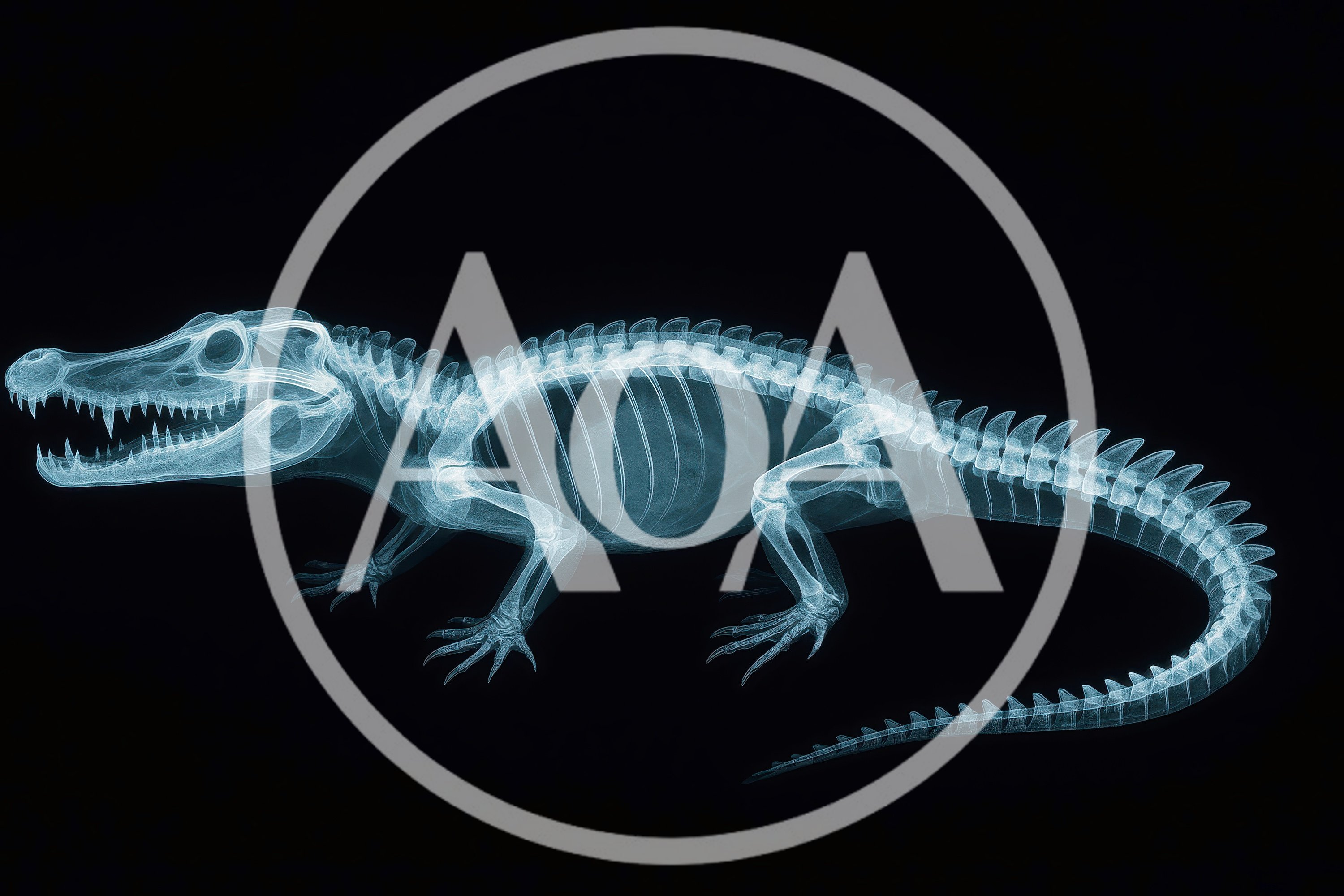 X-Ray Scan Of A Crocodile Skeleton
