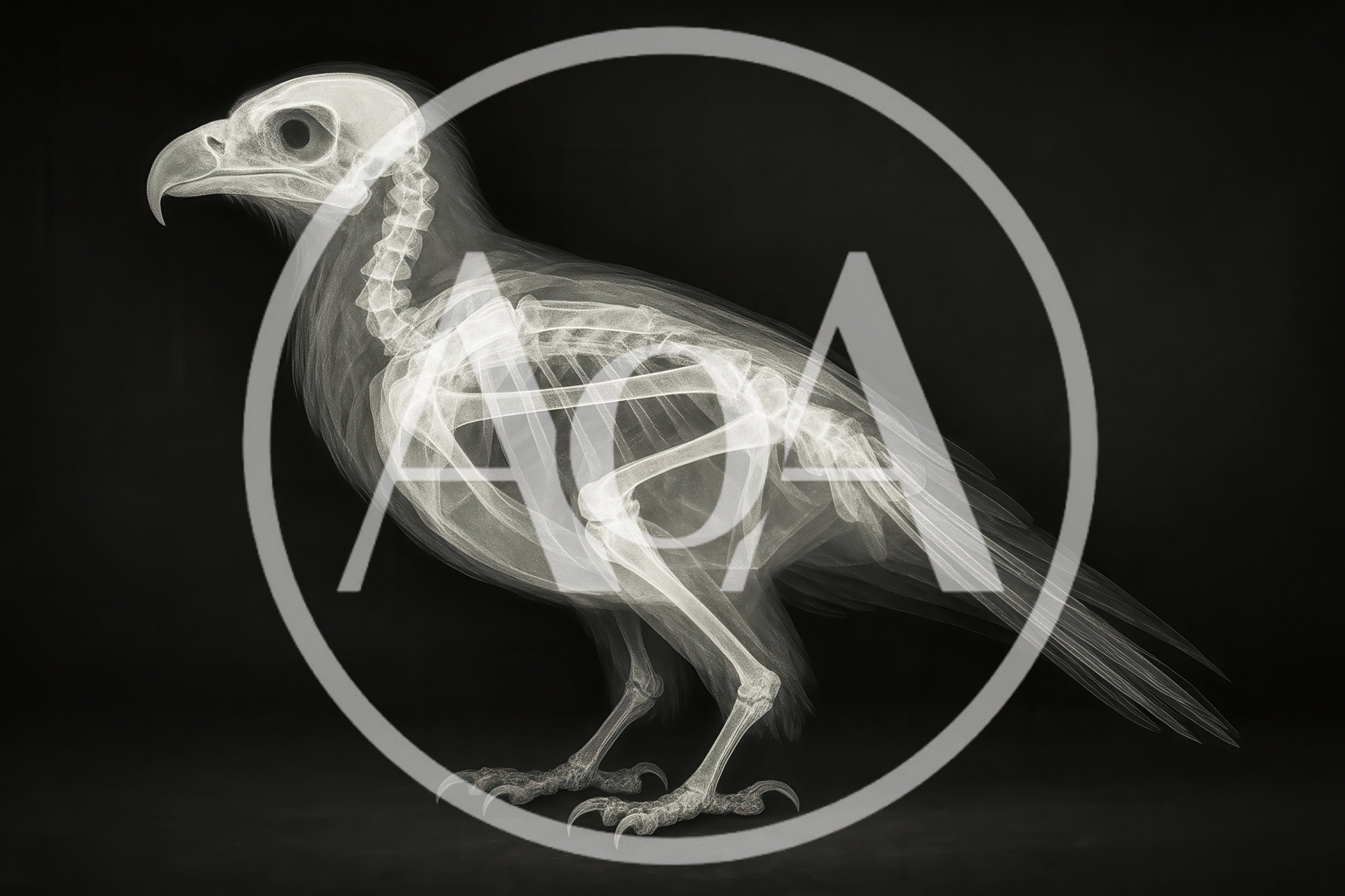 X-Ray Radiograph Of A Bird Skeleton