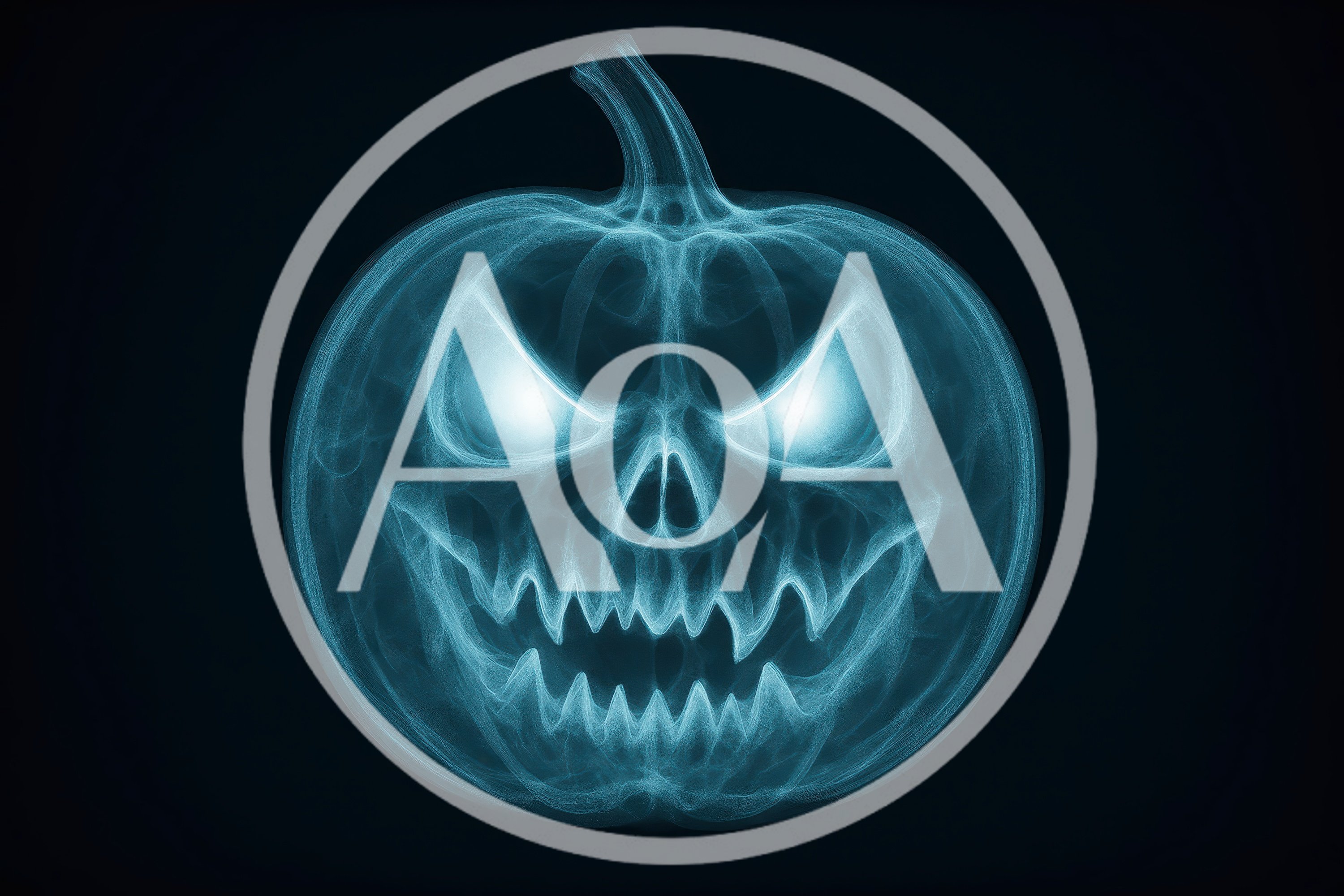 Glowing Blue Spectral Jack O Lantern