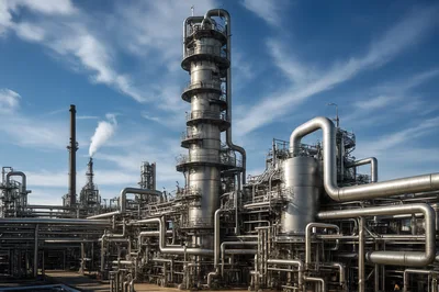 Industrial Oil Refinery Processing Plant Infrastructure