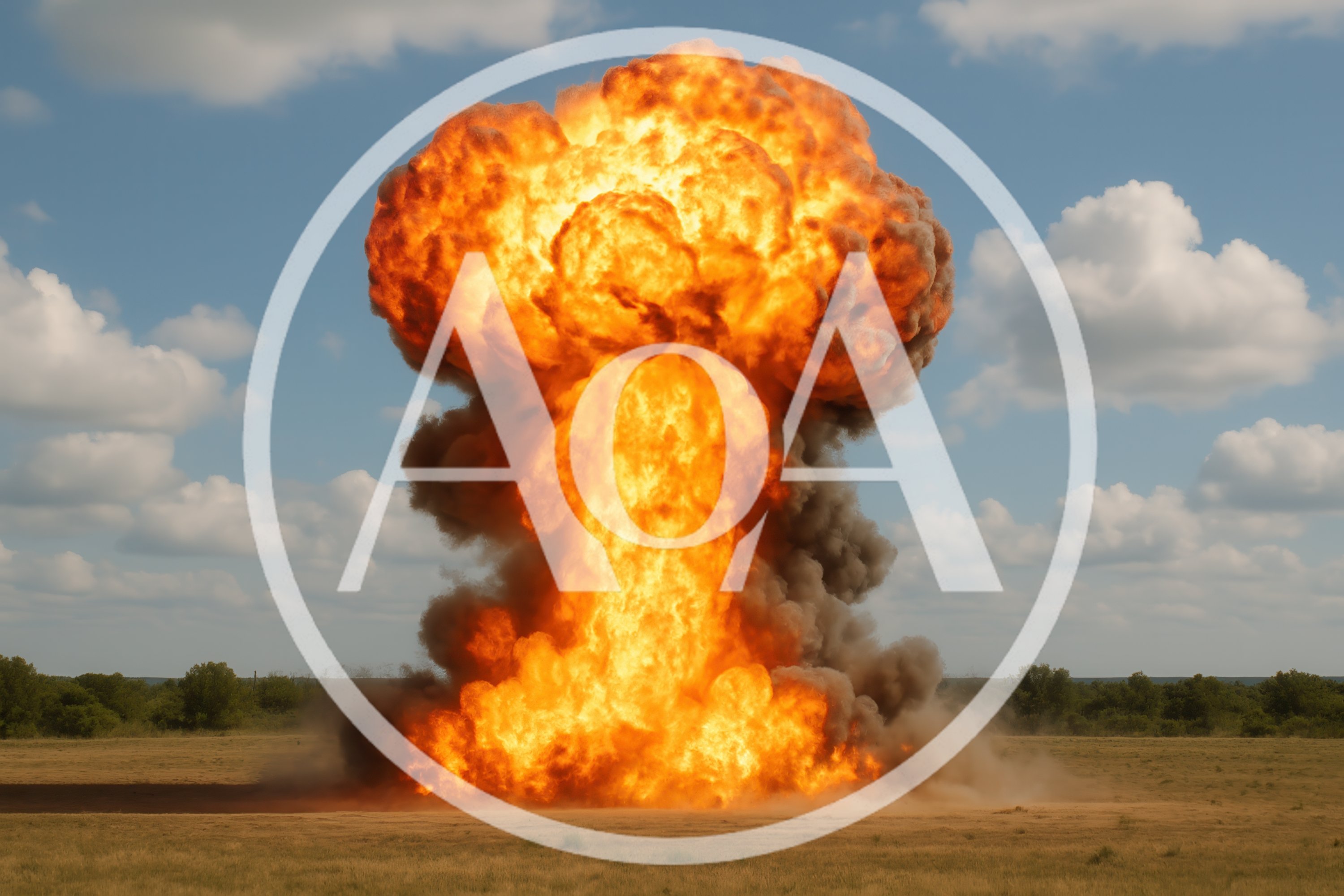 Massive Fiery Explosion In An Open Field