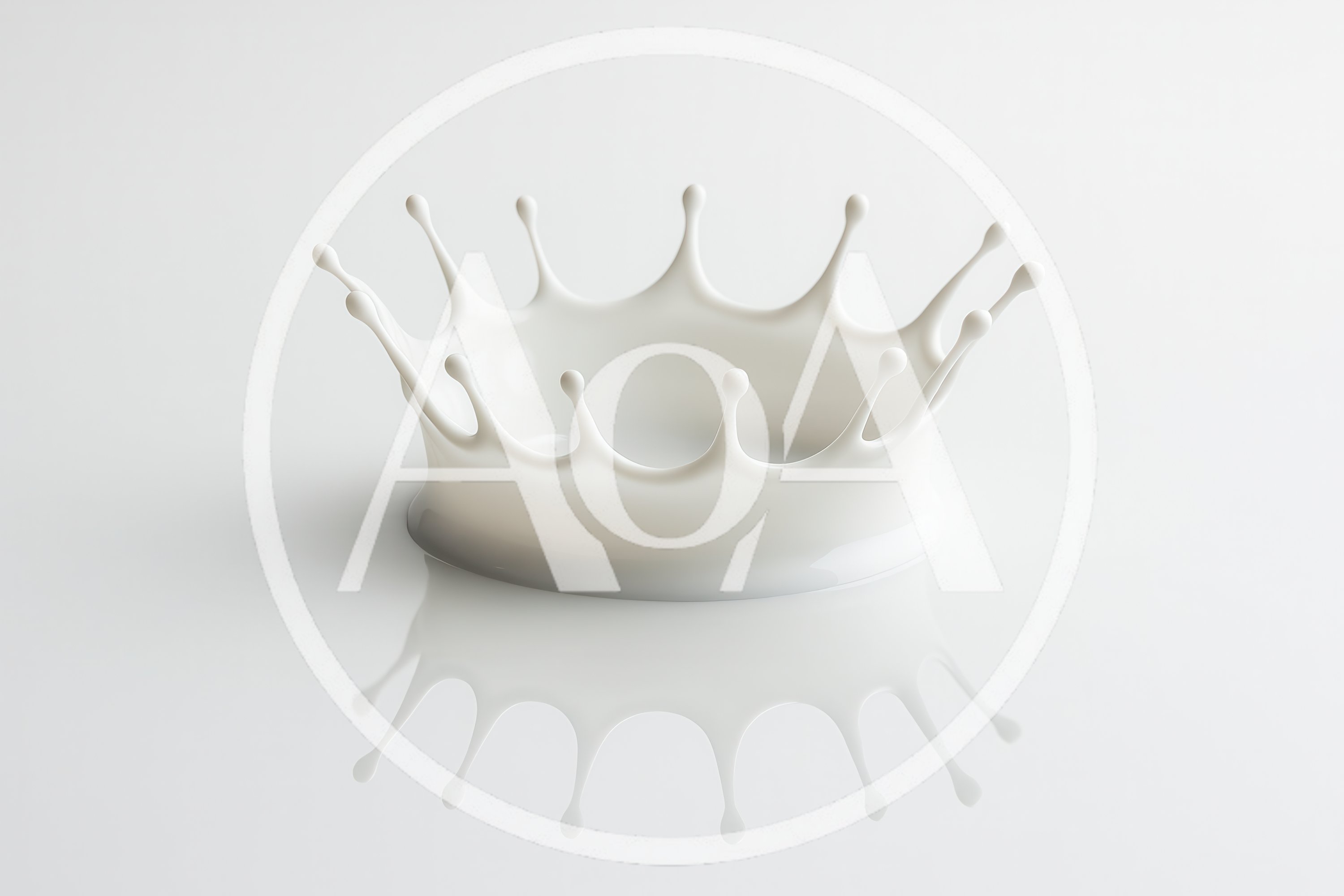Milk Splash Crown Shape On White Background