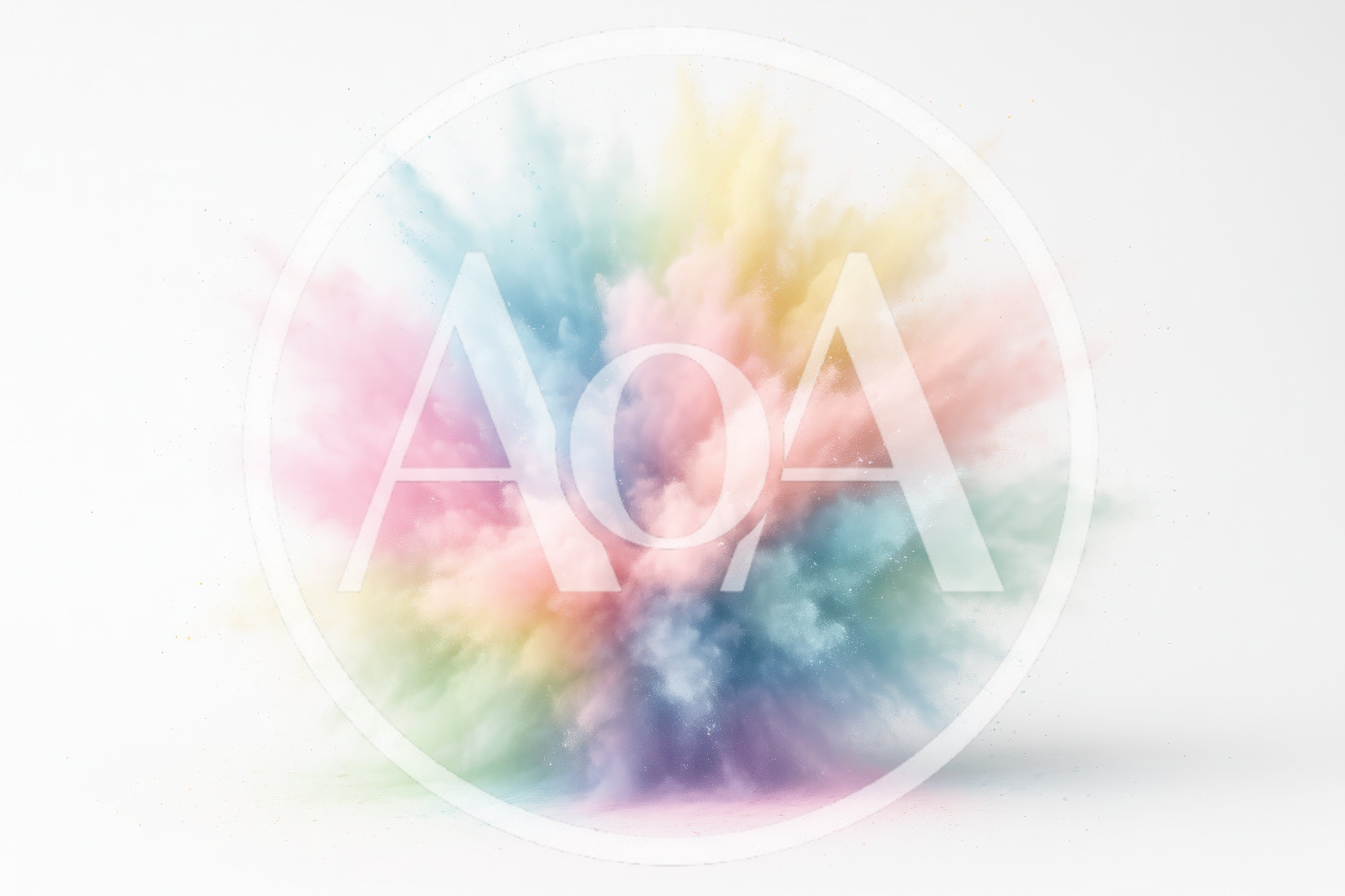 Pastel Colored Powder Explosion On White Background