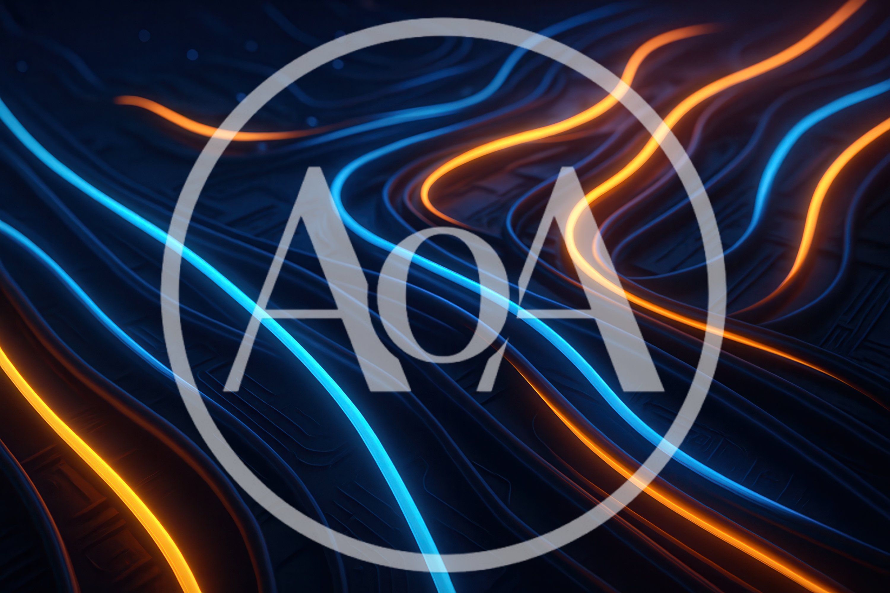 Abstract Glowing Neon Circuitry Lines Background