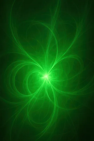 Abstract Green Energy Burst Fractal Background