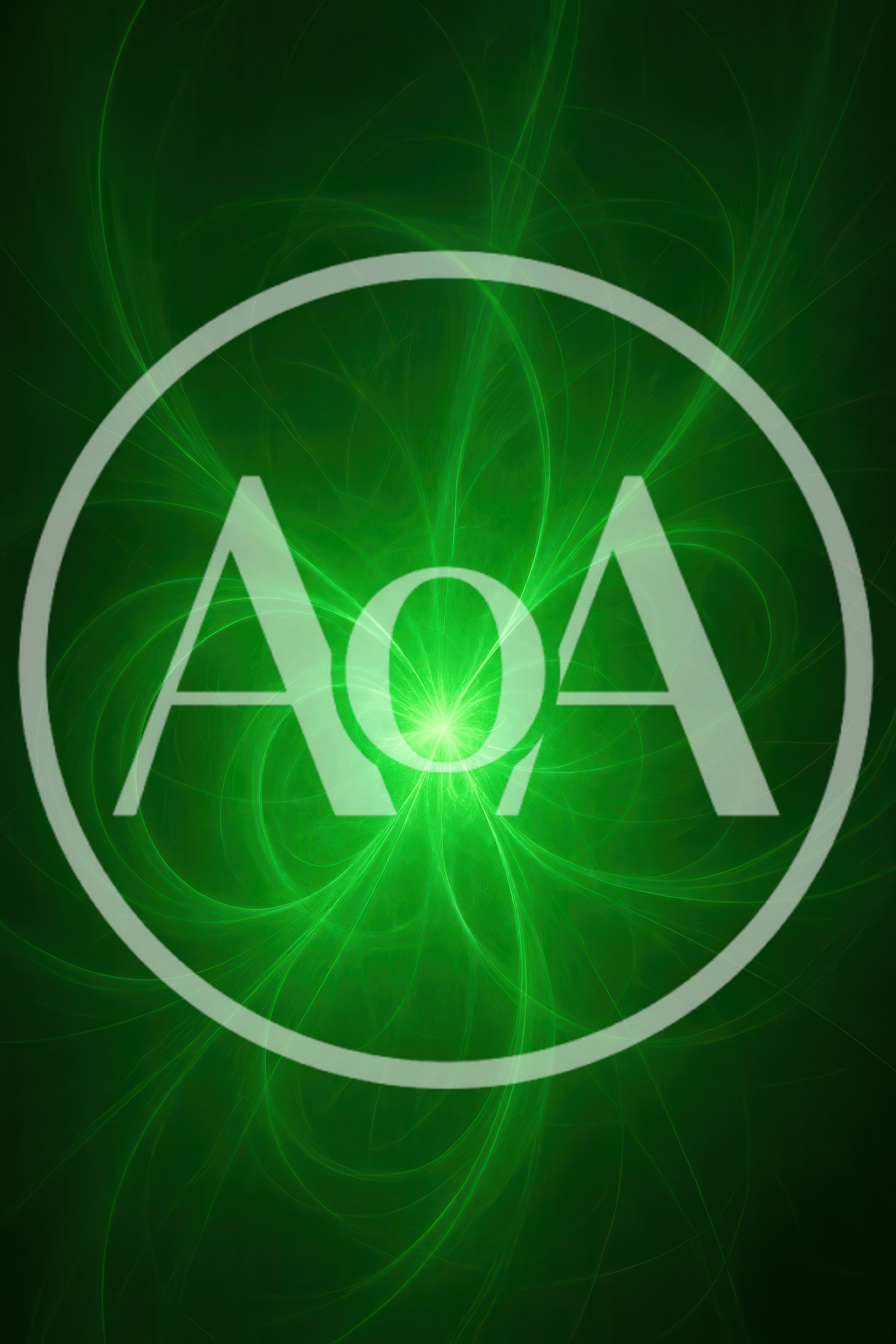 Abstract Green Energy Burst Fractal Background
