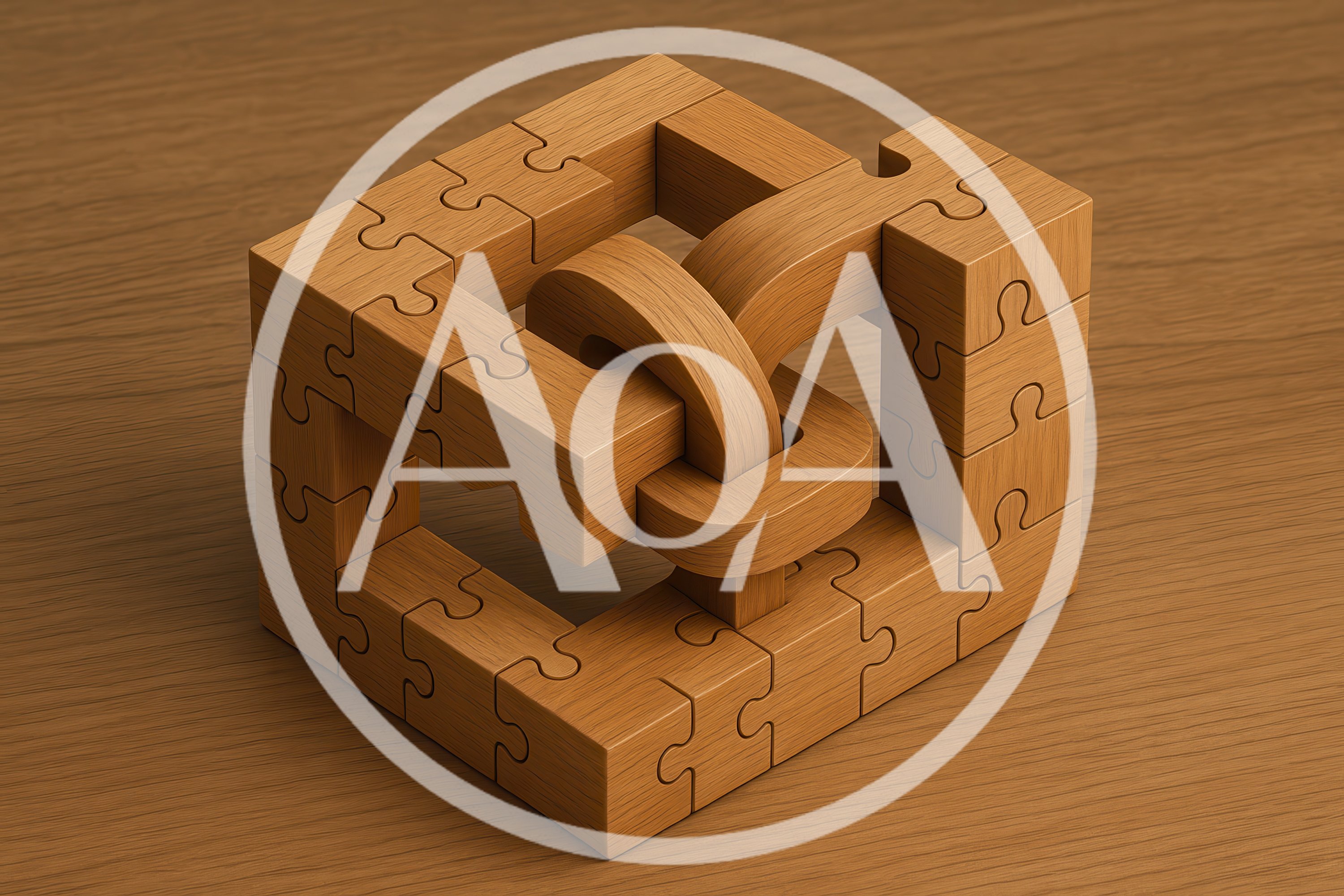 Wooden Puzzle Cube With Interlocking Chain Link