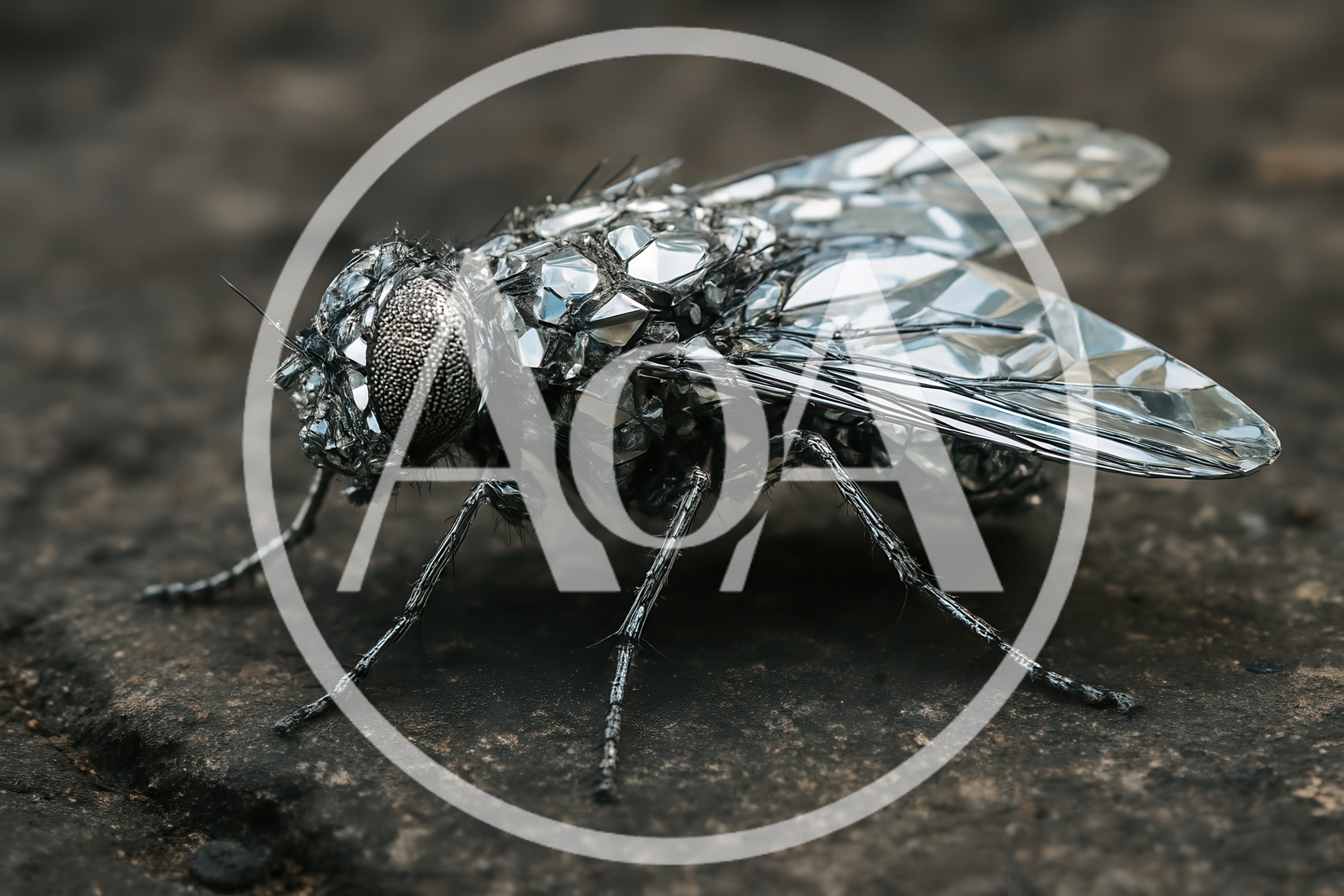 Macro Shot Of A Metallic Mirror Mosaic Fly