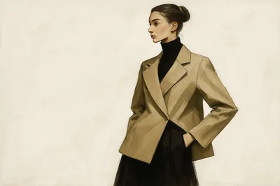 Fashion Illustration Of A Woman In A Blazer