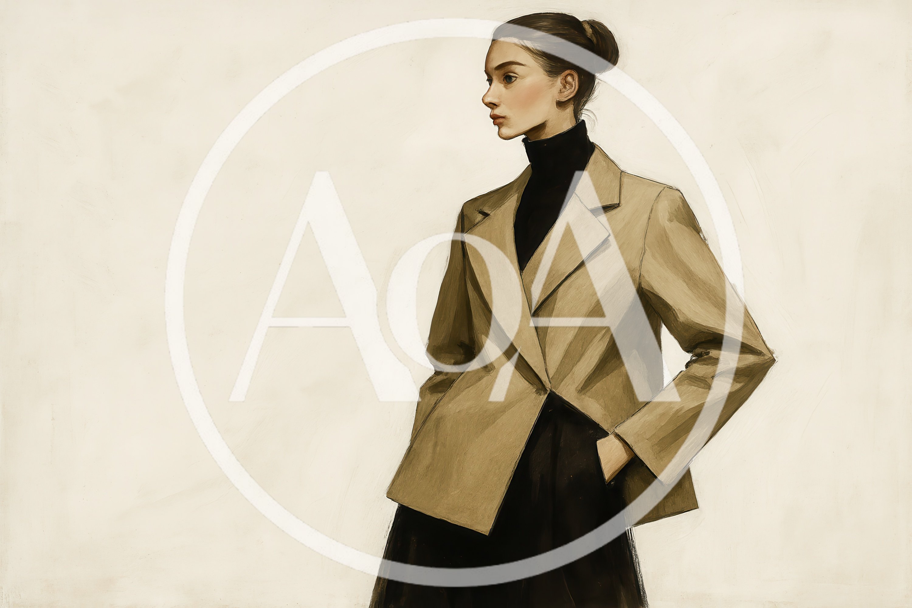 Fashion Illustration Of A Woman In A Blazer