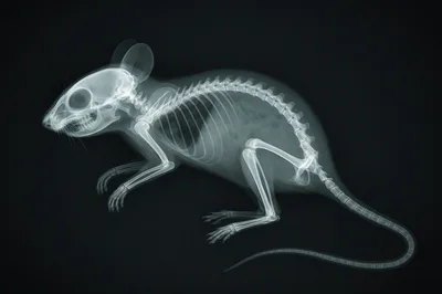 X-Ray Radiograph Of A Laboratory Mouse