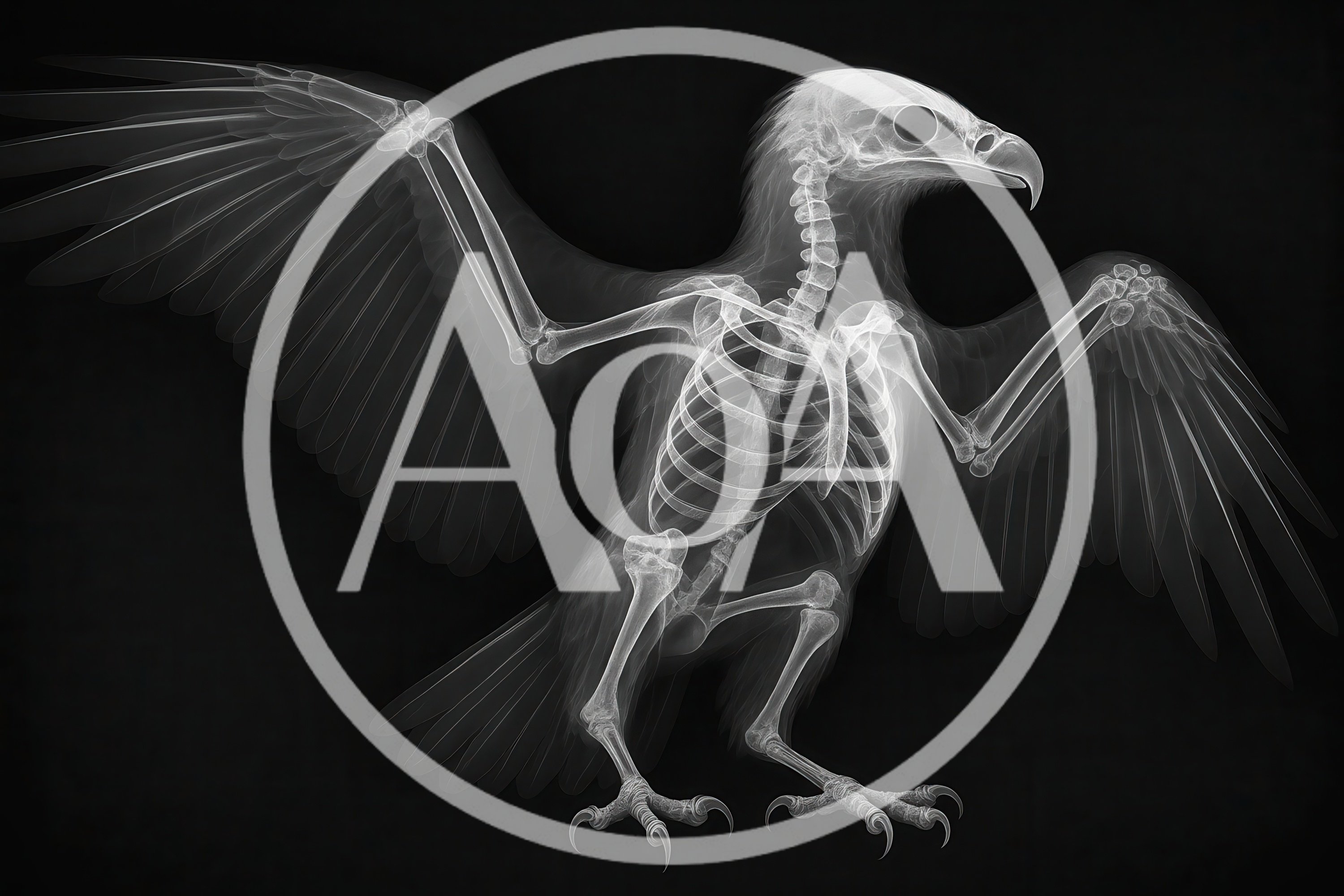 X-Ray Skeleton Of A Majestic Eagle In Flight