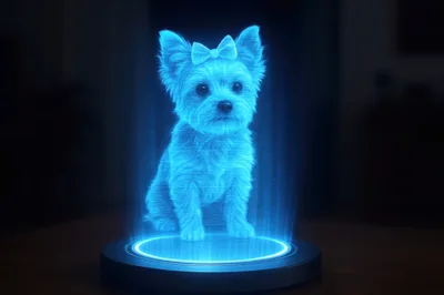 Holographic Projection Of A Small Dog