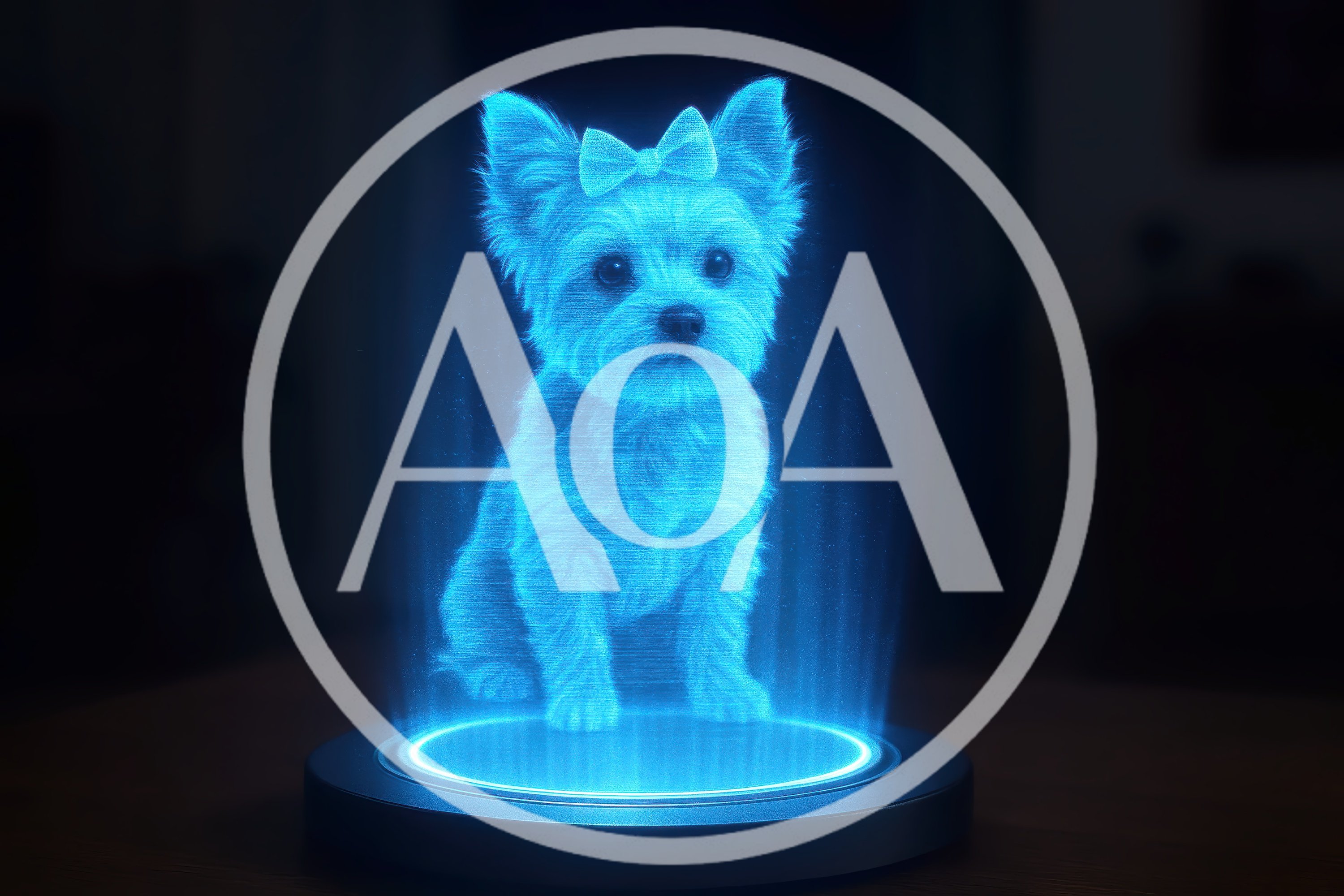 Holographic Projection Of A Small Dog