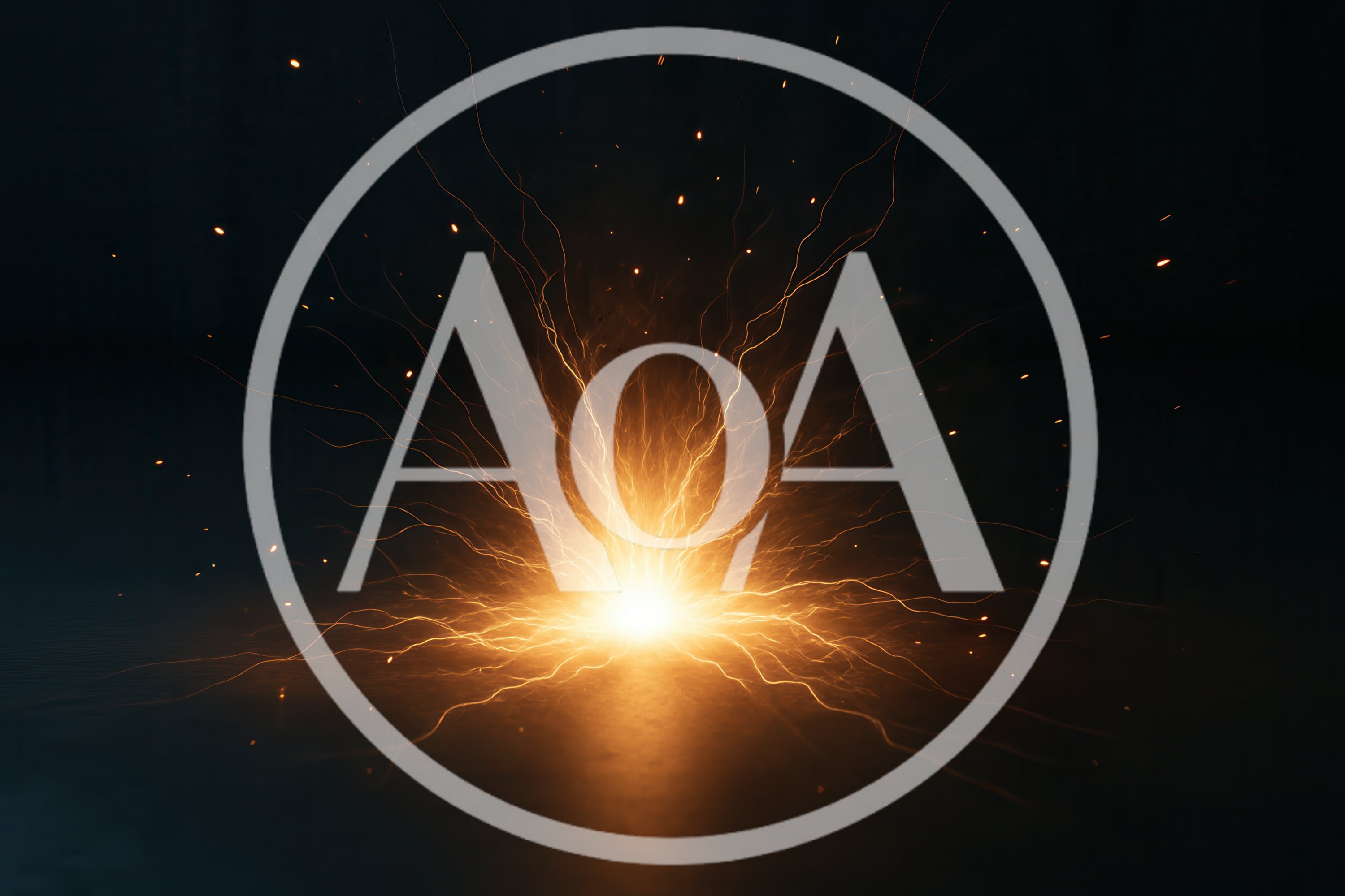 Bright Electrical Spark Discharge On Dark Surface