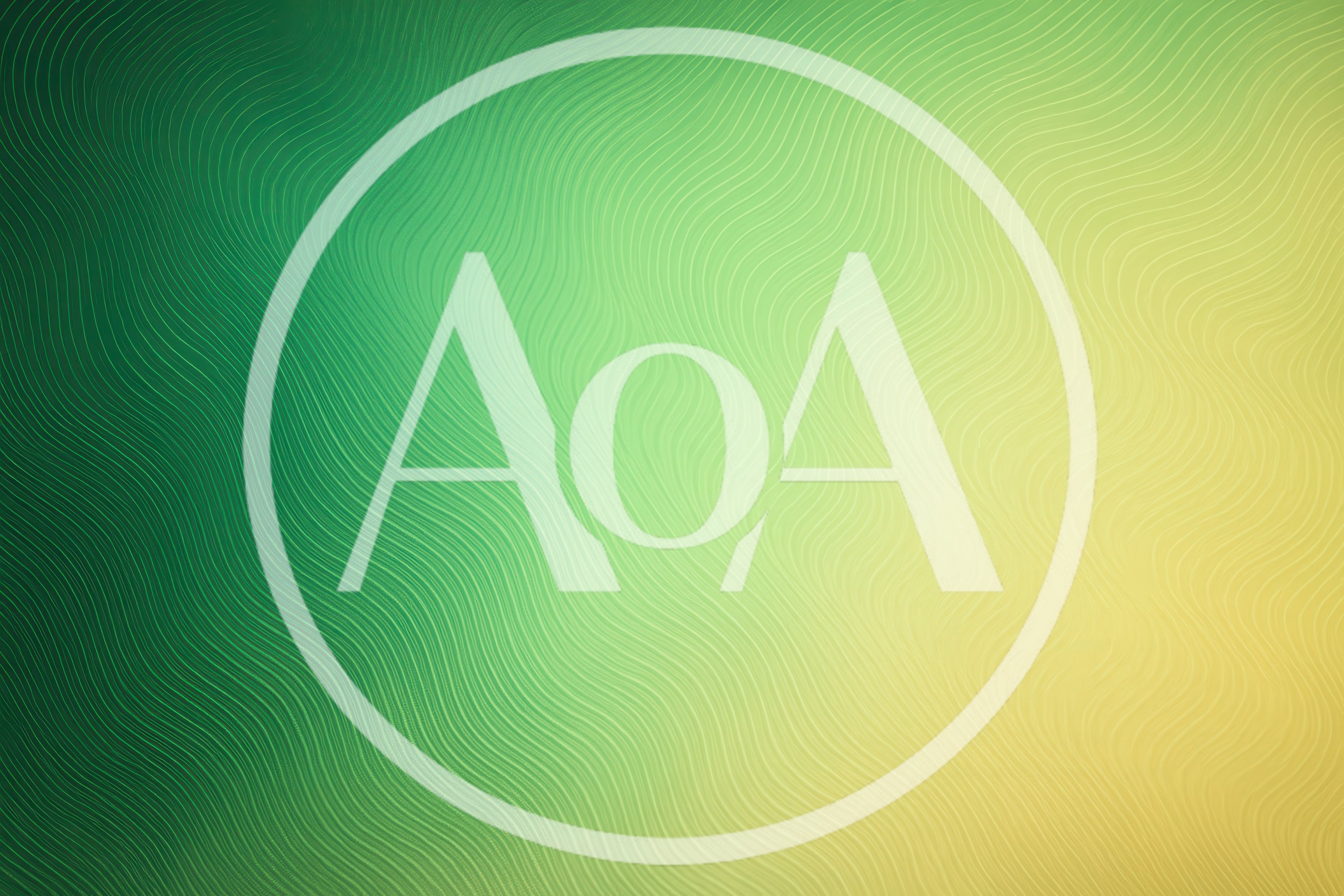 Abstract Green And Yellow Wavy Line Pattern Background