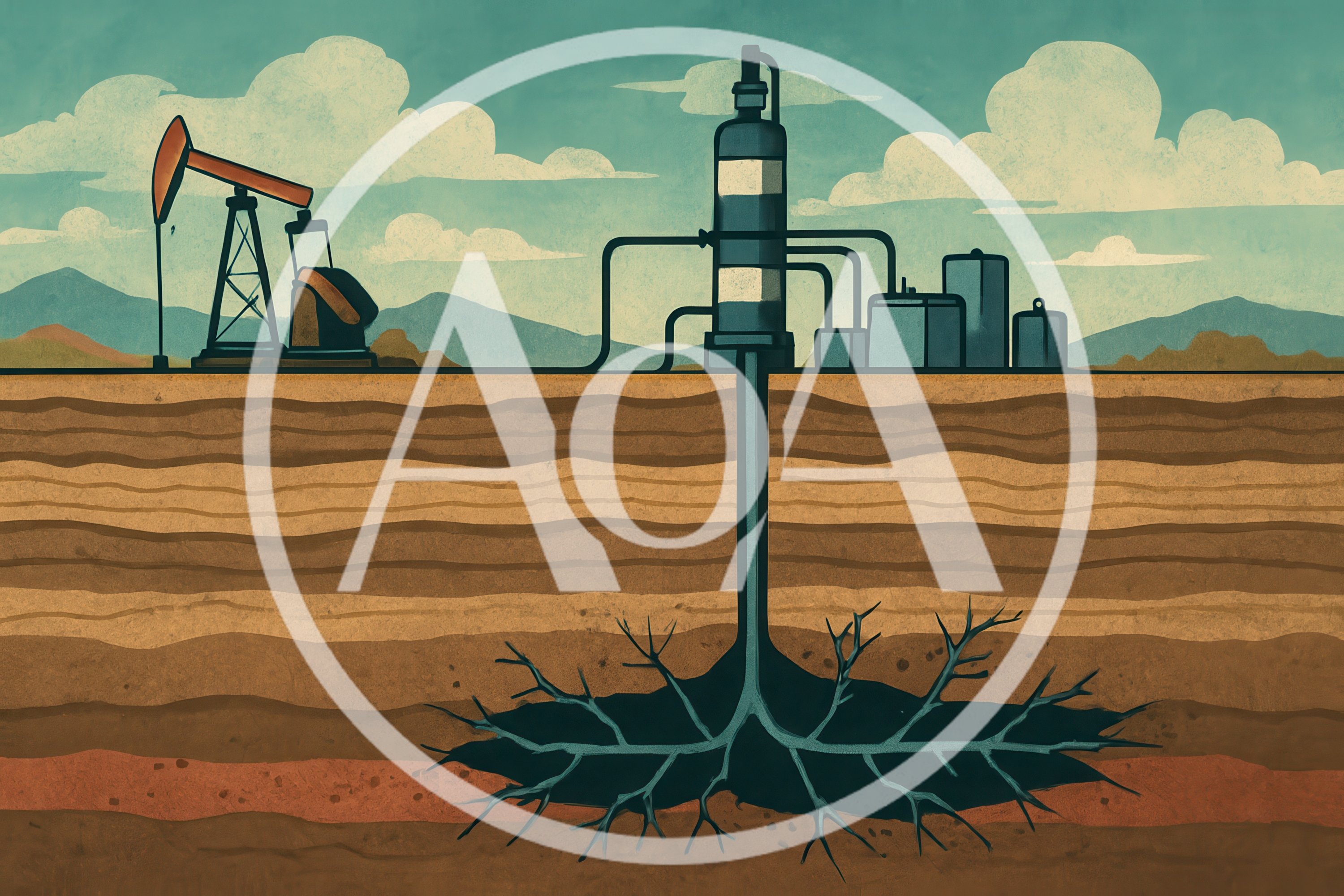 Cross Section Illustration Of Hydraulic Fracturing Process